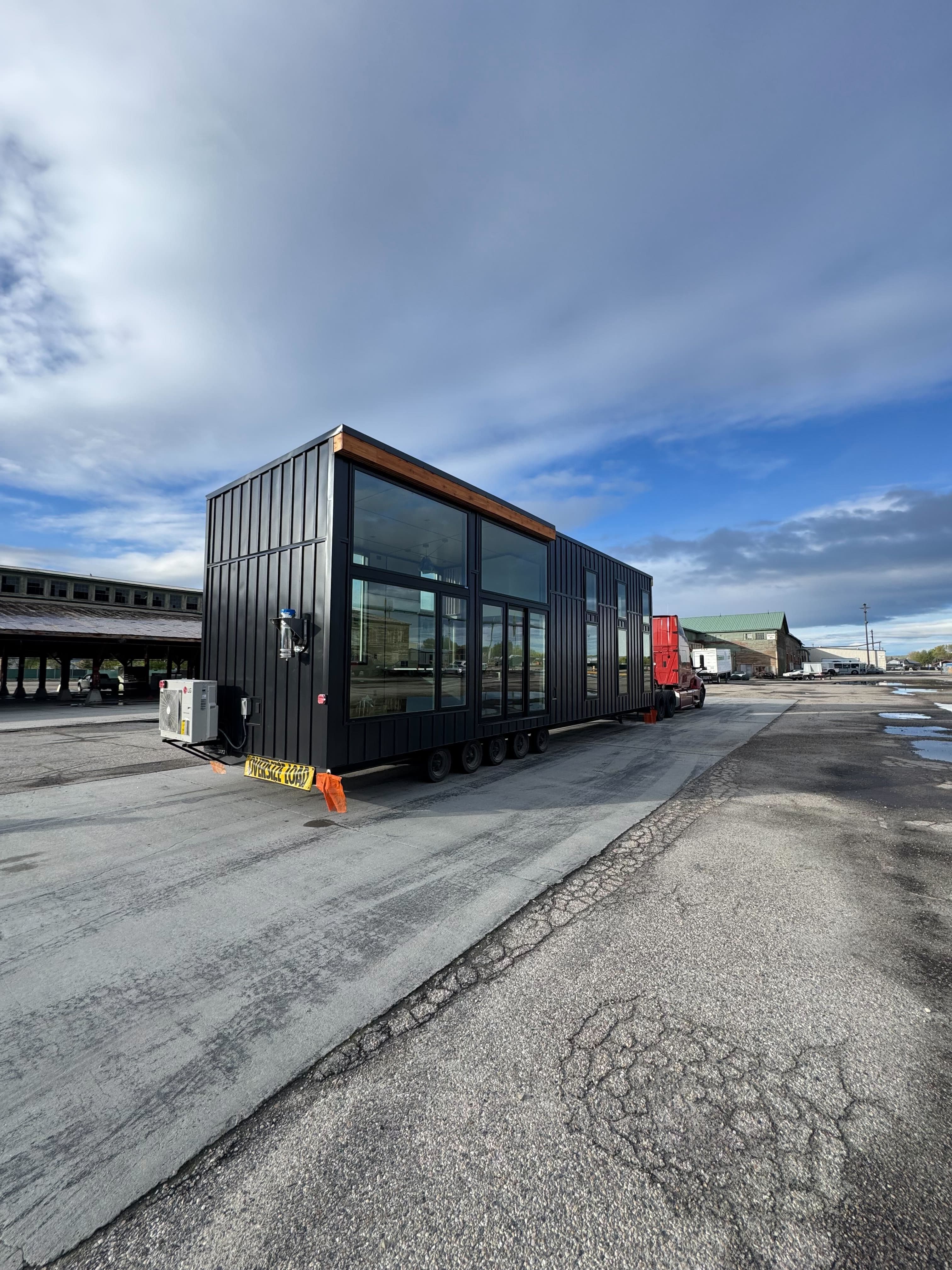 Montera Homes modular home — completed unit staged at factory yard in Emmett, Idaho