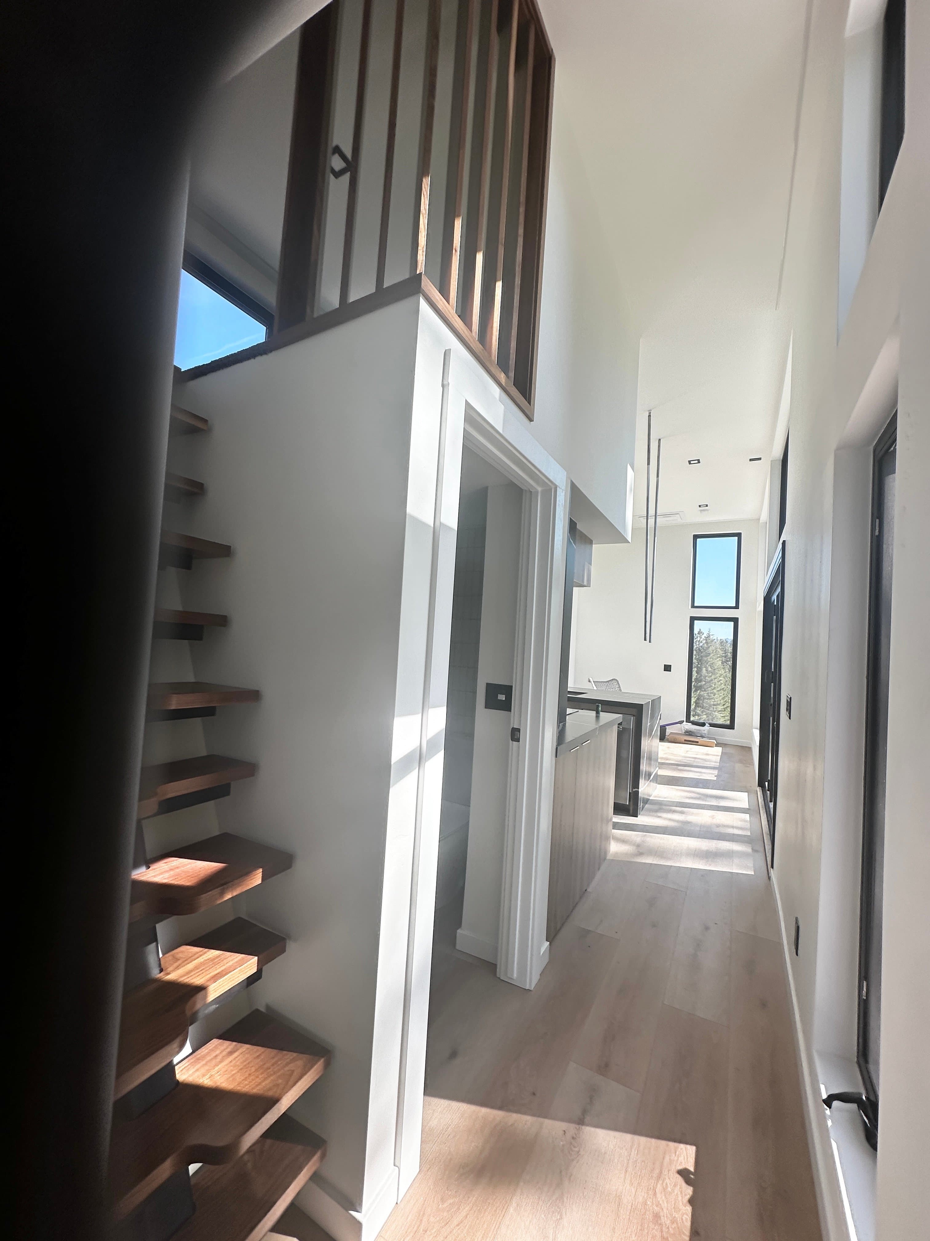 Montera modular home interior — living space with large windows and natural light